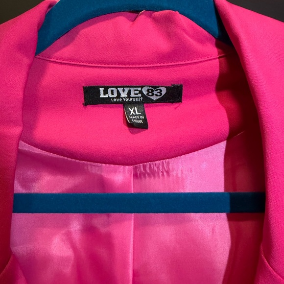 Hot Pink Single-Button Blazer - Picture 3 of 5